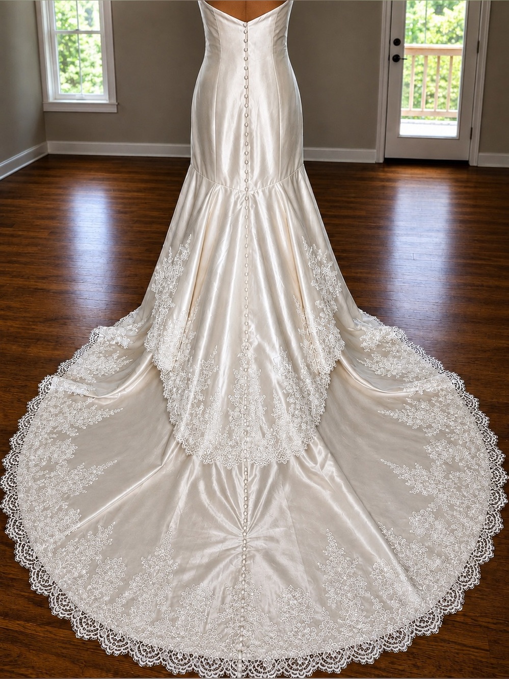 Designer: Allure Romance Style 2711
Price: $695
Color: Ivory | Size: 12 Sample